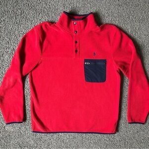 Polo Ralph Lauren Fleece Snap Pullover – Red